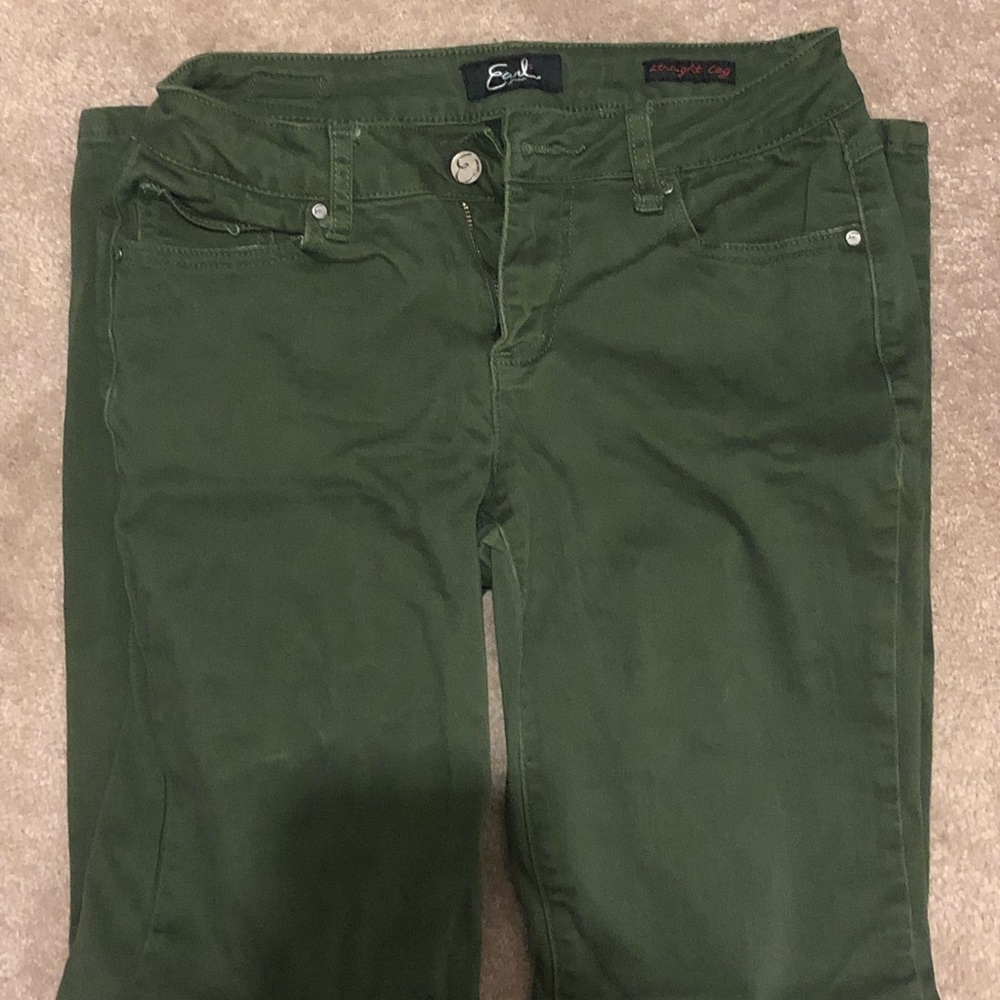 Olive green jeans